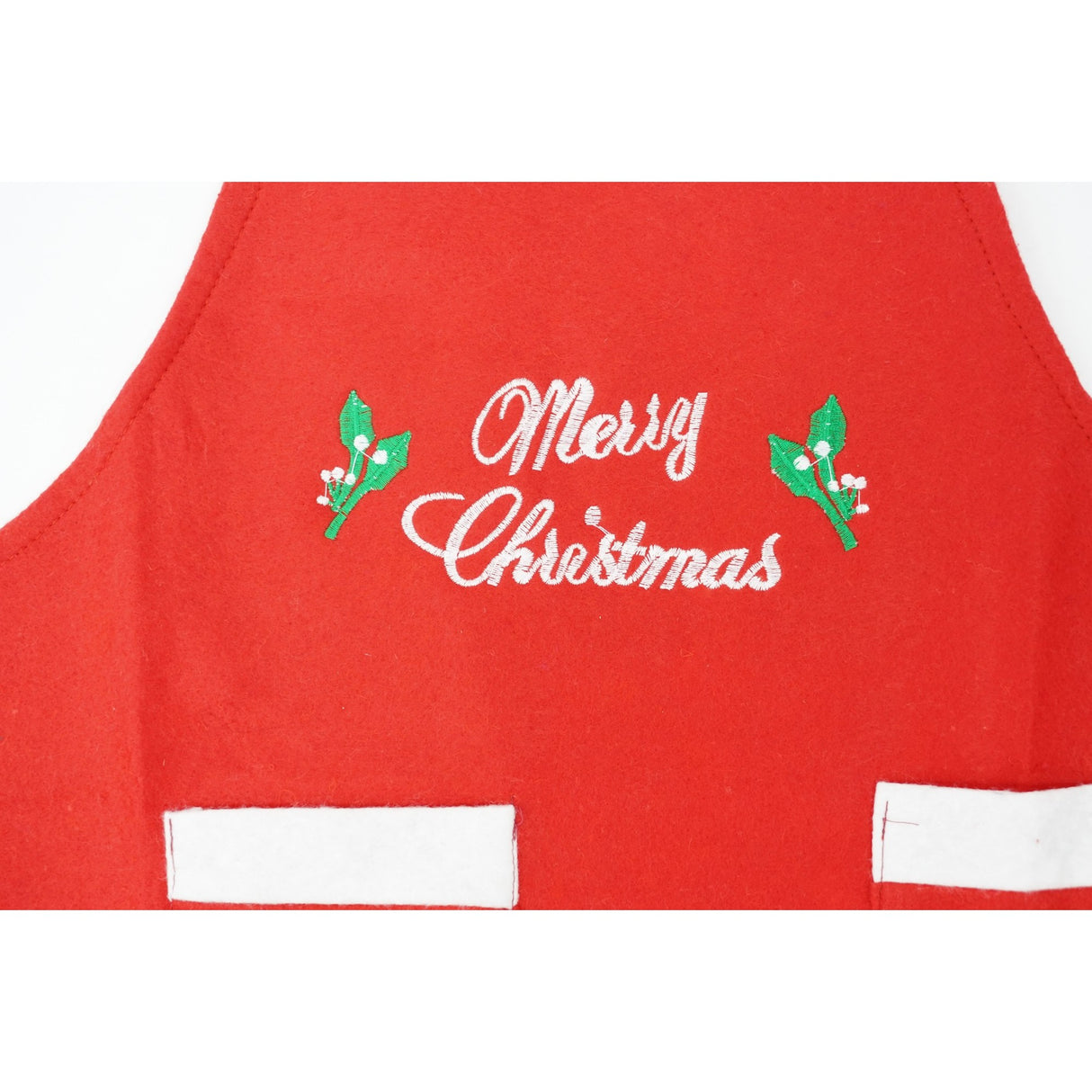 Karácsonyi kötény, Marry Christmas felirattal, felnőtteknek, poliészter