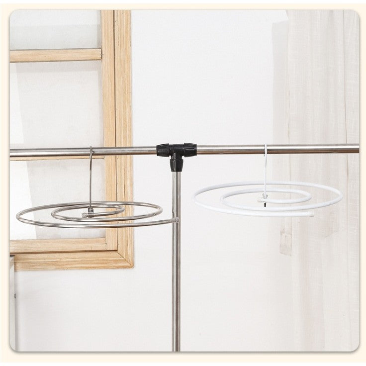 Uscator de Rufe Spiralat, Vivimall, din Otel Inoxidabil de 10 mm, Detasabil, 40 x 43 x 18 cm, Argintiu - vivimall.ro