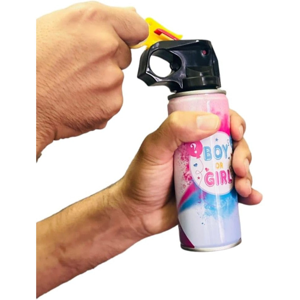 Spray Gender Reveal, Vivimall, 260 ml, din Amidon de Porumb, Dezvaluire Gen Bebelusi, Roz - vivimall.ro