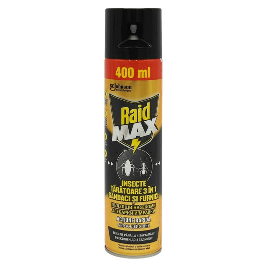 Raid Max 3 az 1-ben rovarirtó spray, 400 ml