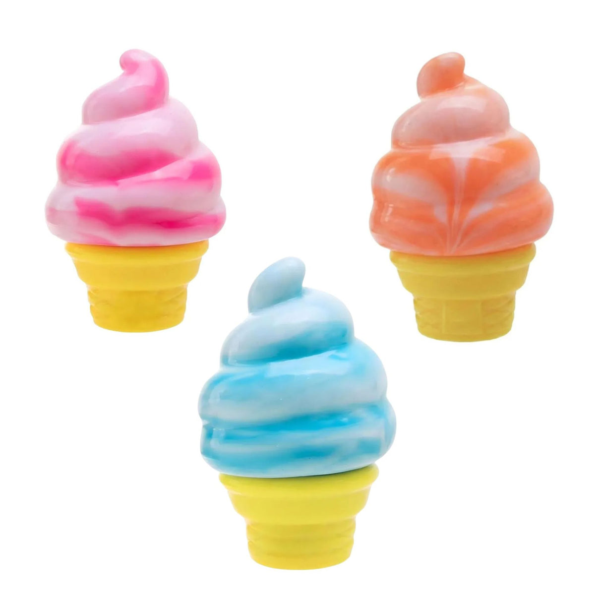 Jucărie antistres squishy Flippy model înghețată, spumă cu memorie, vedere frontală, 8,5x6x6 cm