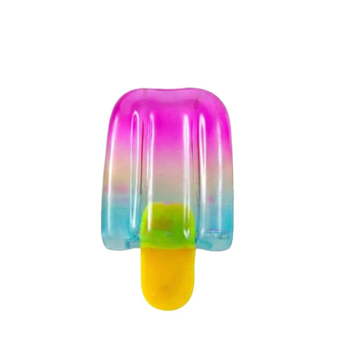 Jucărie squishy Flippy înghețată pe băț strânsă în mână, demonstrație elasticitate material TPR
