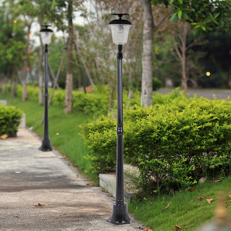 Lampa solara de tip stalp pentru gradina, Vivimall, Alb Cald - vivimall.ro