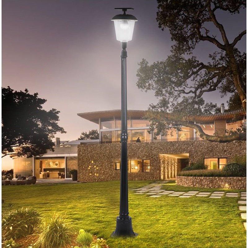 Napelemes kerti oszloplámpa, meleg fehér