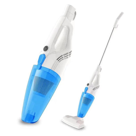 Aspirator Vertical 2in1, Vivimall, Fara Sac, 2 Capete, de Mana, Filtrare Multipla, 95 x 24.5 cm, Albastru - vivimall.ro