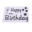 Sticker Autocolant pentru Baloane, Vivimall, Tematica Aniversare, Model Happy Birthday, 29x21 cm, Negru - vivimall.ro
