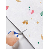 Rola Autoadeziva pentru Perete, Vivimall, din Panza, 10 m, Rezistenta la Umezeala, 2.5 mm Grosime, Model Girafa si Elefant, Multicolor - vivimall.ro