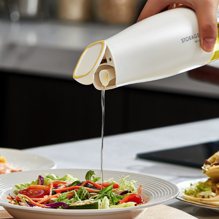 Sticla de Ulei Automata, Vivimall, Sticla pentru Lichide de Bucatarie, 23.7 x 7.25 cm, Volum 550 ml, Alba - vivimall.ro