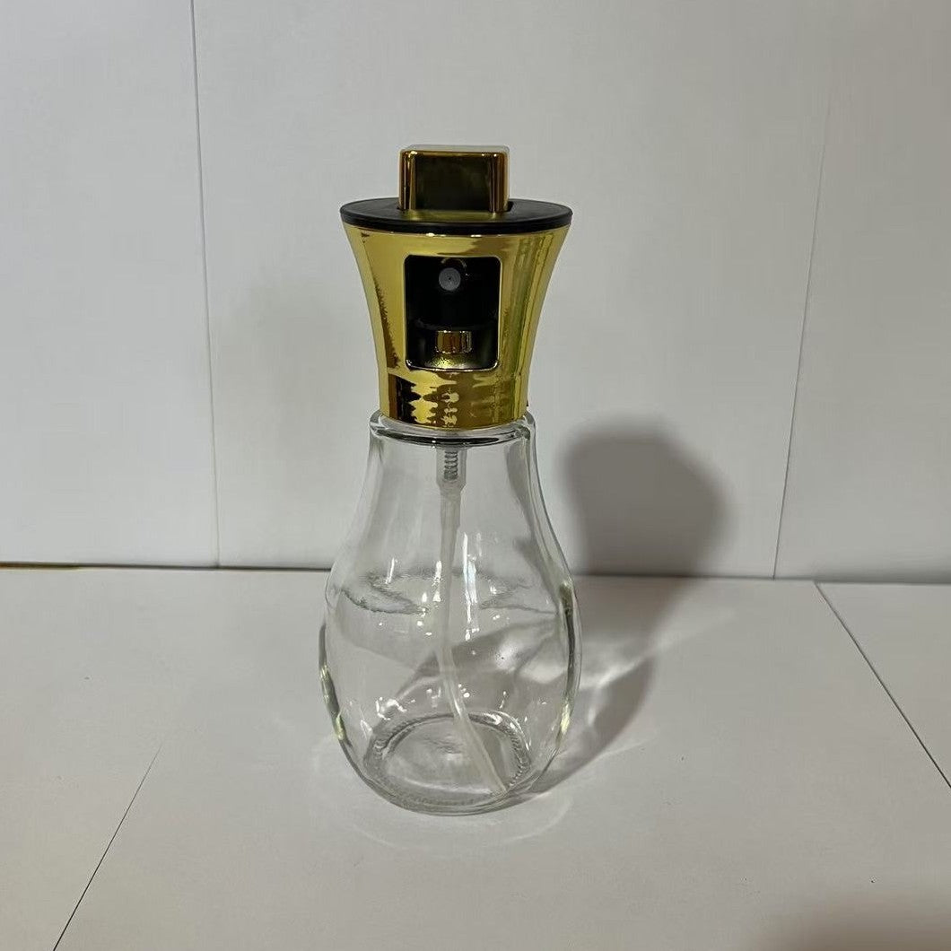 Sticla de ulei cu Pulverizator, Flippy, Sticla pentru Lichide de Bucatarie, Otet, Sos, 16.7 x 5.2 cm, Volum 200 ml, Gold - vivimall.ro