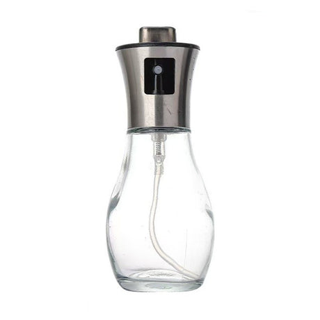 Sticla de ulei cu Pulverizator, Vivimall, Sticla pentru Lichide de Bucatarie, Otet, Sos, 16.7 x 5.2 cm, Volum 200 ml, Gri - vivimall.ro