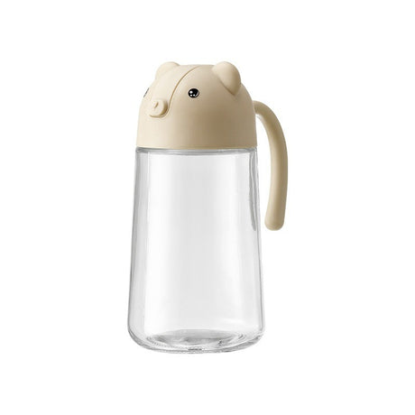 Olajtartó, Medvés modell, Konyhai folyadékokhoz való palack, Automatikus nyitás és zárás, 630 ml-es térfogat
