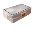 Cutie de Depozitare, Vivimall, pentru Haine, Incaltaminte, din Plasa PVC Impermeabila si Manere Laterale, Pliabila, Fermoar Bidirectional, 80 x 47 x 24 cm, Transparenta - vivimall.ro