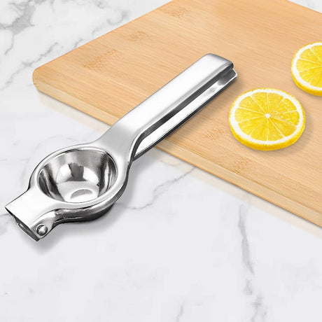 Storcator de Citrice Manual, Vivimall, Storcator de Fructe Moi, Rezistent, Usor de Folosit si Depozitat, Durabil, Calitativ, 20.5 x 7cm, Inox, Argintiu - vivimall.ro