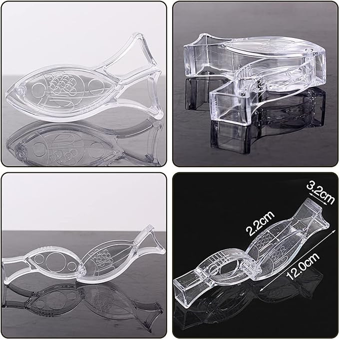 Storcator De Citrice Manual, Rezistente, Usor De Folosit Si Depozitat, Durabil, Calitativ, 12X5.2 Cm, Model Peste, Transparent - vivimall.ro