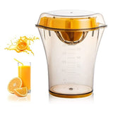 Storcator manual citricie Vivimall, cu recipient de 600 ml, 15x8.5x13.5 cm, material ABS, Transparent - vivimall.ro