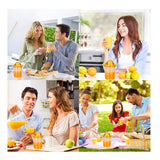 Storcator manual citricie Vivimall, cu recipient de 600 ml, 15x8.5x13.5 cm, material ABS, Transparent - vivimall.ro