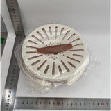 Strecuratoare 2 in 1 pentru Fructe si Legume, Vivimall, Cos de Scurgere si Cutie de Depozitare, 15.5 x 8.3 cm, din PP, cu Maner si Capac, Maro - vivimall.ro