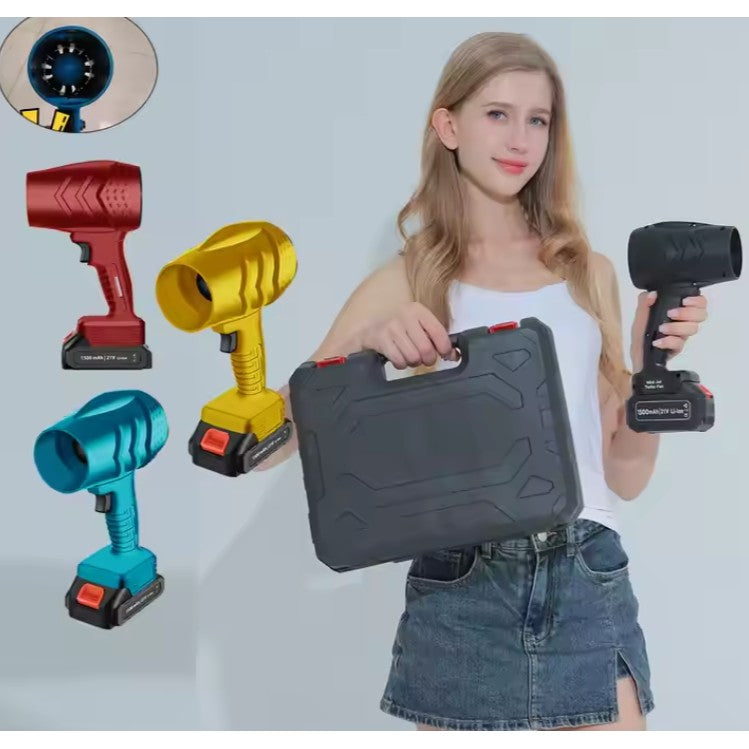 Suflanta De Aer Multifunctionala Portabila, Incarcare Auto, Pentru Gratar, Masina, Indepartare Frunze Si Praf, 1500 Mah, Viteta De Rotatie 25000 Rpm, 2 Baterii De Li Si Incarcator - vivimall.ro