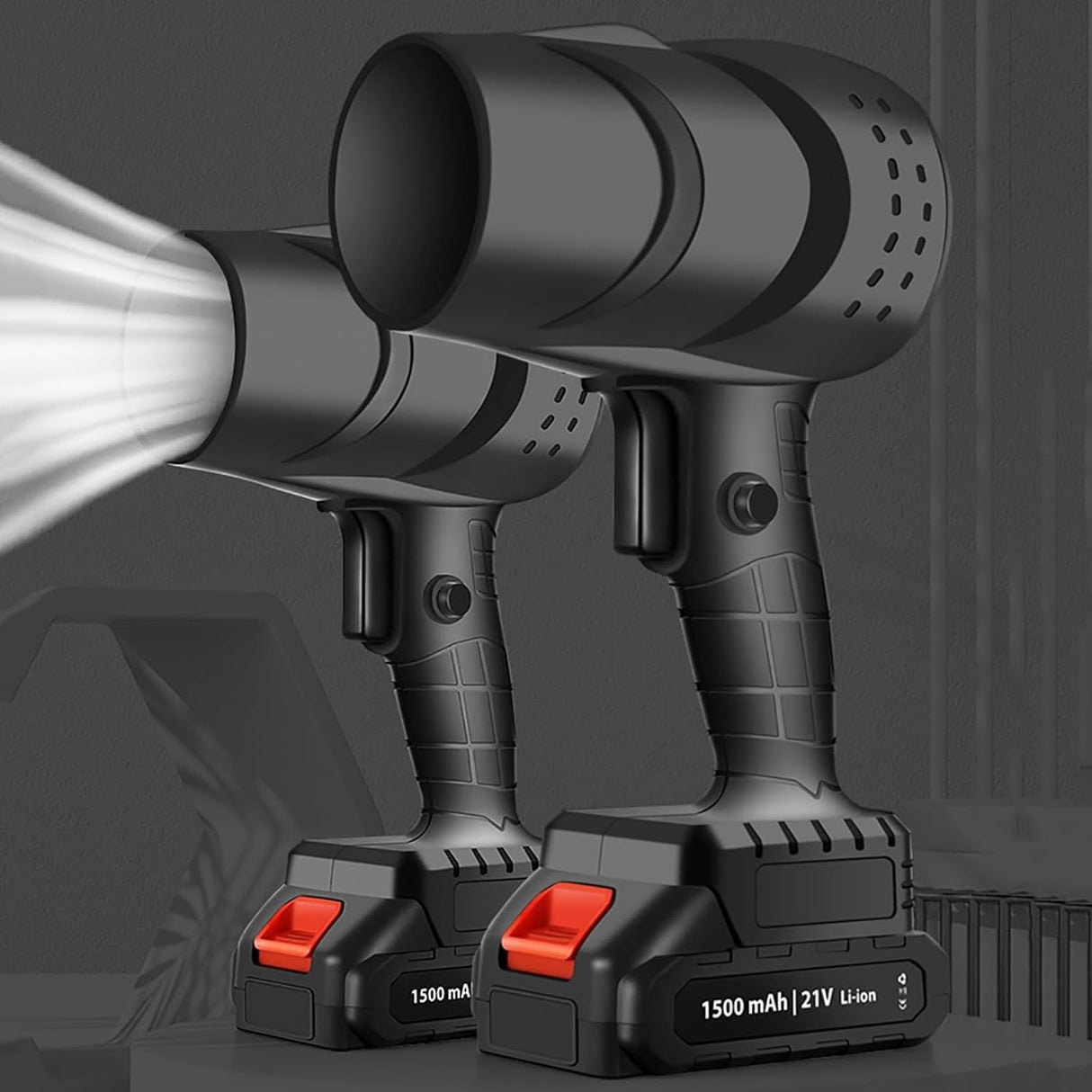 Suflanta De Aer Multifunctionala Portabila, Incarcare Auto, Pentru Gratar, Masina, Indepartare Frunze Si Praf, 1500 Mah, Viteta De Rotatie 25000 Rpm, 2 Baterii De Li Si Incarcator - vivimall.ro