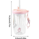 Pahar silicon cu pai si capac | SipSafe - vivimall.ro