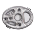 Bar gonflabil/Suport de pahare plutitor, Vivimall, cu 8 compartimente, pompa inclusa, PVC, Gri, 25x18,5x4 cm - vivimall.ro