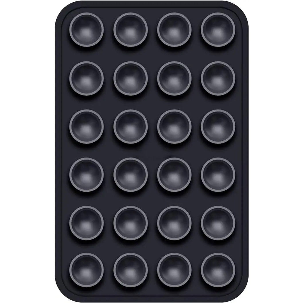 Suport Adeziv Universal, Flippy, pentru Telefon/Tableta, cu 24 Ventuze, potrivit pentru Tik-Tok/Selfie/Vizionare Video, din Silicon, 8 x 5.5 x 1 cm, Negru - vivimall.ro