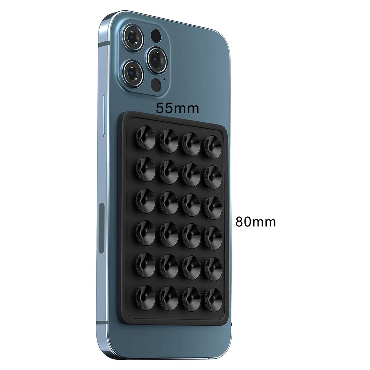 Suport Adeziv Universal, Flippy, pentru Telefon/Tableta, cu 24 Ventuze, potrivit pentru Tik-Tok/Selfie/Vizionare Video, din Silicon, 8 x 5.5 x 1 cm, Negru - vivimall.ro