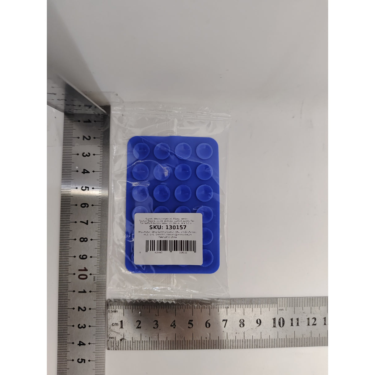 Suport Adeziv Universal, Flippy, pentru Telefon/Tableta, cu 24 Ventuze, potrivit pentru Tik-Tok/Selfie/Vizionare Video, din Silicon, 8 x 5.5 x 1 cm, Albastru - vivimall.ro