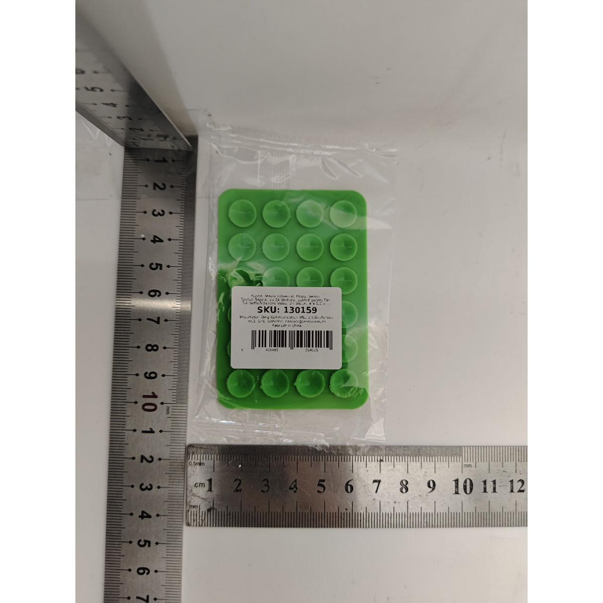 Suport Adeziv Universal, Flippy, pentru Telefon/Tableta, cu 24 Ventuze, potrivit pentru Tik-Tok/Selfie/Vizionare Video, din Silicon, 8 x 5.5 x 1 cm, Verde - vivimall.ro