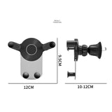 Suport Auto de Telefon, Vivimall, pentru Ventilatie, din ABS, cu Clipsuri, Rotativ, 12x9.5x12 cm, Negru-Transparent - vivimall.ro