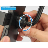 Suport auto Vivimall cu atasare la oglinda retrovizoare, rotativ 360 de grade și retractabil, multifuncțional, compatibil cu toate telefoanele mobile, Finisaj Carbon, Negru - vivimall.ro