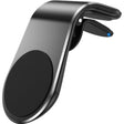 Suport auto magnetic cu magneți neodim, prindere grila ventilație, culoare negru, vedere frontală
