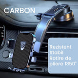Suport Auto Multifunctional pentru Telefon, Flippy, Suport pentru Navigatie, Rotativ cu Ventuza, cu fixare Geam si Parbriz, 20 x 14 x 11 cm, Albastru Carbon - vivimall.ro