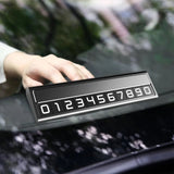 Detaliu cifre magnetice fluorescente suport auto Flippy, aliaj aluminiu negru, 118x30x10 mm