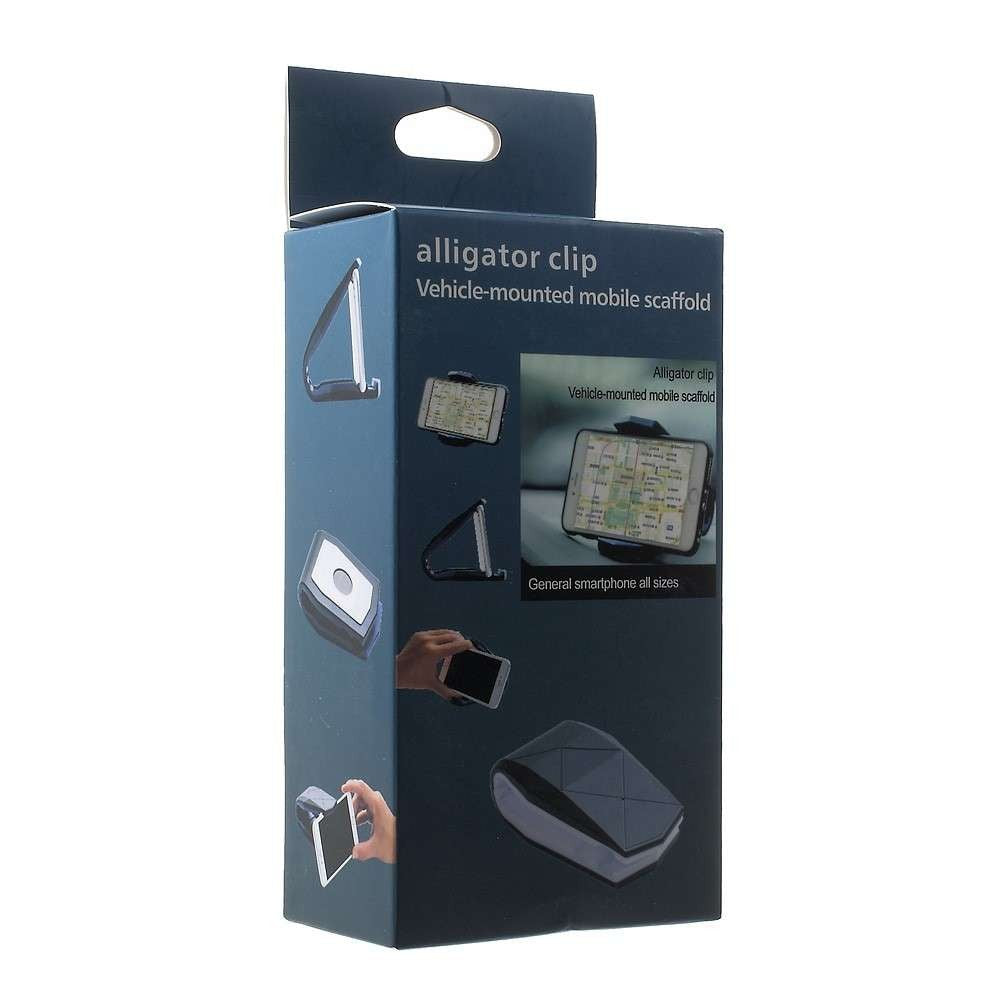 Suport auto pentru telefon A12 Alligator Clip Flippy, Negru - vivimall.ro