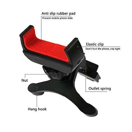 Suport auto pentru telefon BK017- Vivimall, Negru - vivimall.ro