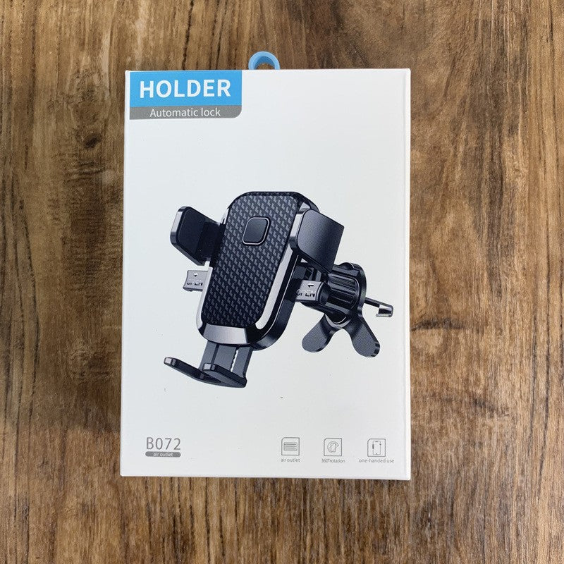 Suport Auto Telefon Flippy, Prindere Grila Ventilatie, Tija Fixare Reglabila, Rotativ 90 grade, Design Modern, Detalii Fine, Material Plastic si Silicon, 11 x  8.5 cm, Model 3, Negru - vivimall.ro