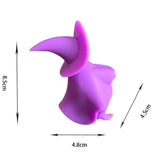 Suport Capac Anti-Varsare, Suport Lingura pentru Oala, Vivimall, Model Vrajitoare, din Silicon, Mov - vivimall.ro