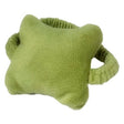 Pernuță suport încheietură mouse verde închis, vedere frontală, bandă elastică elastică vizibilă, 7.5×7 cm