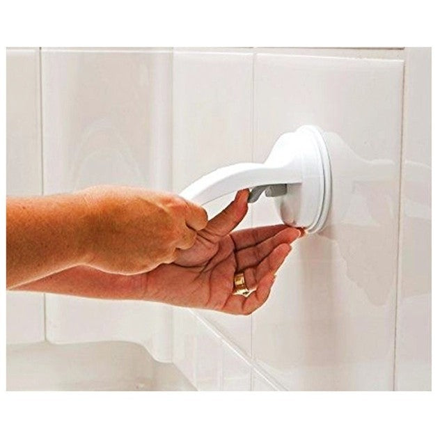 Suport de Picior, Vivimall, pentru Baie, cu Ventuza, din PP si PVC, Antiderapant, 11.5 x 15 cm, Alb - vivimall.ro