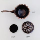 Suport de Tamaiat, Vivimall, din Aliaj de Zinc, Model Lotus, Ignifug, 9.7 x 4.8 x 4.7 cm, Cupru - vivimall.ro