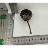 Suport de Tamaiat, Vivimall, din Aliaj de Zinc, Model Lotus, Ignifug, 9.7 x 4.8 x 4.7 cm, Cupru - vivimall.ro