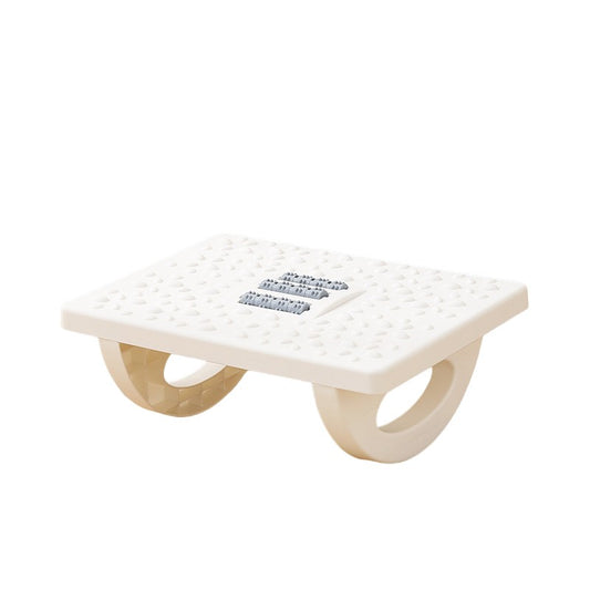 Suport Ergonimic pentru Picioare, Vivimall, Plastic, cu Role de Masaj pentru Talpi, pentru Birou, Usor de Transportat, Detasabil, 33.5x24x12 cm, Alb - vivimall.ro