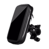 Suport husa telefon mobil Flippy pentru bicicleta si motocicleta, rezistent apa si socuri, touchscreen, 360 rotativ, negru, marime L ≤ 5.5 inch - vivimall.ro