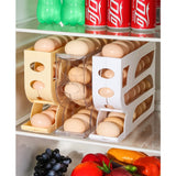 Suport Organizator pentru Oua, Vivimall, pentru Frigiderul, Patru straturi,  32x20x7 cm, Transparent - vivimall.ro