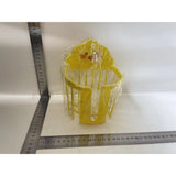 Suport pentru Hartie Igienica, Vivimall, din Plastic PP, Montare pe Perete cu Adeziv, Model Ratusca, 17.5x13.5x12 cm, Galben - vivimall.ro