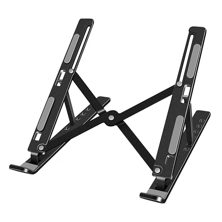 Suport pentru Laptop, Vivimall, Suport Portabil Pliabil, Universal Reglabil Suspendat pentru Tableta, din Aliaj si ABS, 100-160 mm, 26 x 19 x 16 cm, Negru - vivimall.ro