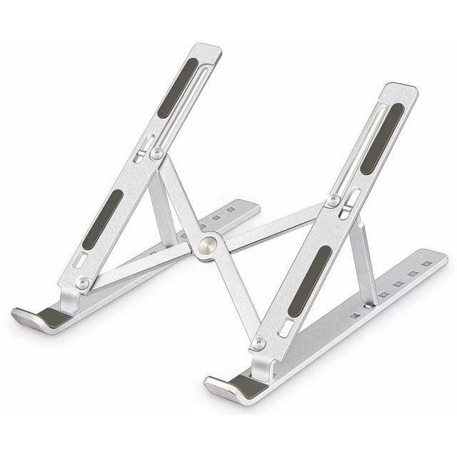 Suport pentru Laptop, Vivimall, Suport Portabil Pliabil, Universal Reglabil Suspendat pentru Tableta, din Aliaj si ABS, 100-160 mm, 26 x 19 x 16 cm, Silver Gray - vivimall.ro