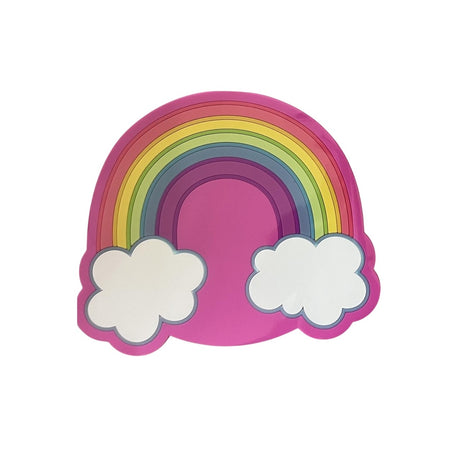 Suport pentru Pahar, Vivimall, Model Curcubeu, din PVC, 18.5 x 18.5 cm, Rezistent la Caldura, Multicolor - vivimall.ro