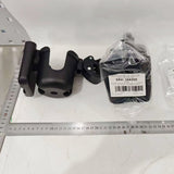Suport pahar și telefon negru, vedere spate, sistem articulat cu rotire completă 360°